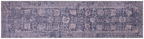 Persian Tabriz Wool & Silk Hand-Knotted Runner Rug - Manhattan Rugs