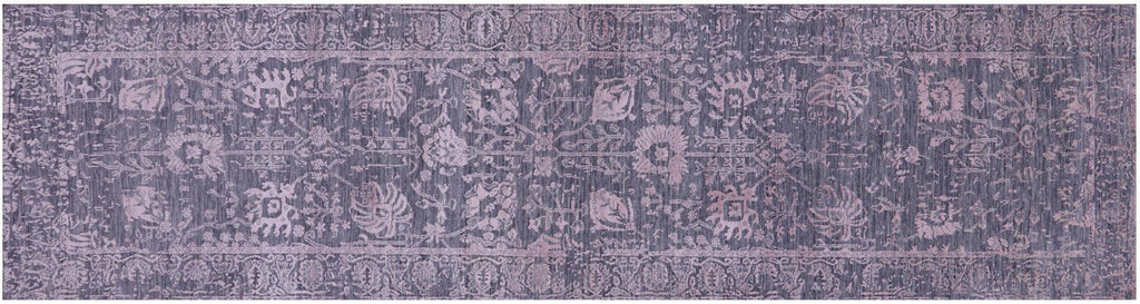 Handmade Persian Tabriz Wool & Silk Runner Rug - Manhattan Rugs