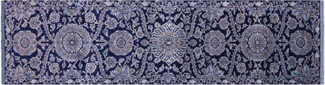 Wool & Silk Persian Tabriz Hand Knotted Runner Rug - Manhattan Rugs