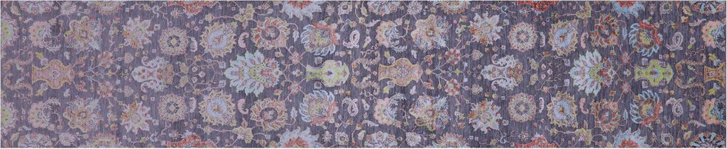 Persian Tabriz Hand Knotted Wool & Silk Runner Rug - Manhattan Rugs