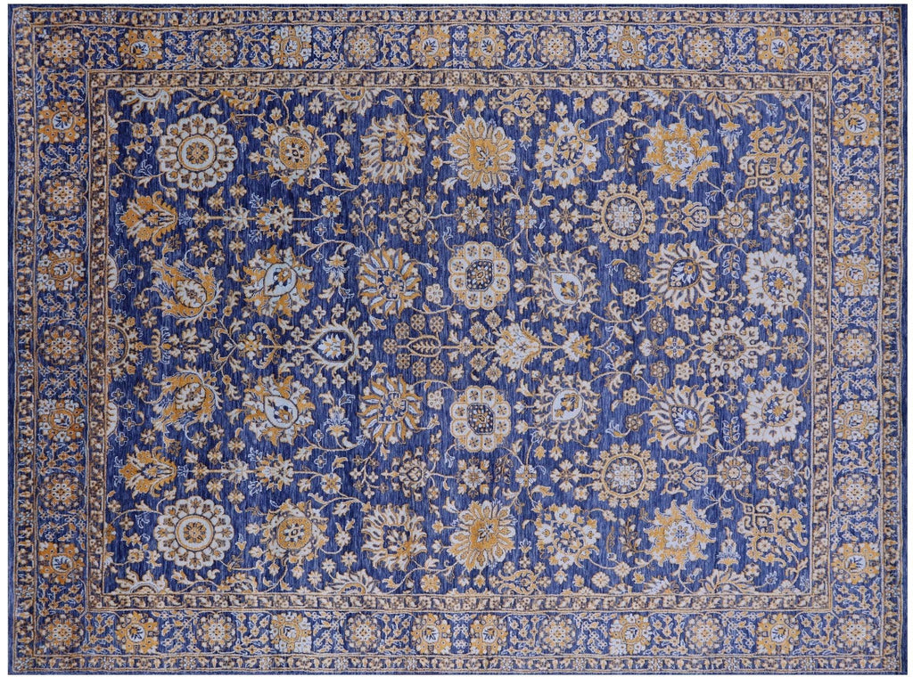 Wool & Silk Persian Tabriz Hand-Knotted Rug - Manhattan Rugs