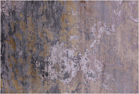 Wool & Silk Abstract Hand Knotted Rug - Manhattan Rugs