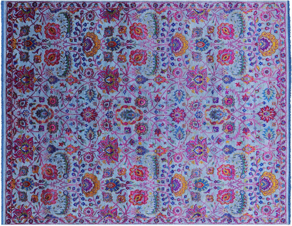 Wool & Silk Persian Tabriz Hand-Knotted Rug - Manhattan Rugs