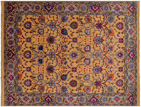 Persian Tabriz Hand-Knotted Wool & Silk Rug - Manhattan Rugs