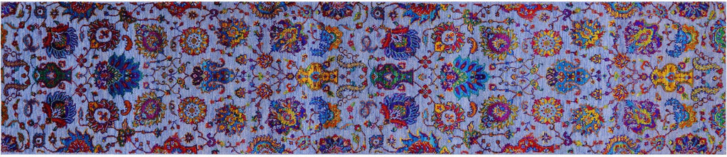 Runner Wool & Silk Persian Tabriz Handmade Rug - Manhattan Rugs