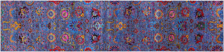 Runner Persian Tabriz Handmade Wool & Silk Rug - Manhattan Rugs