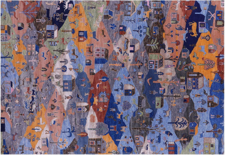 Persian Gabbeh Tribal Handmade Wool Rug - Manhattan Rugs