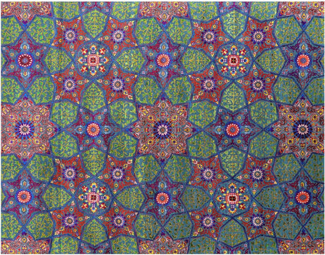 Persian Tabriz Hand Knotted Wool & Silk Rug - Manhattan Rugs