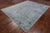 Grey Persian Tabriz Wool & Silk Hand Knotted Rug 8' 0" X 9' 11" - Q21625