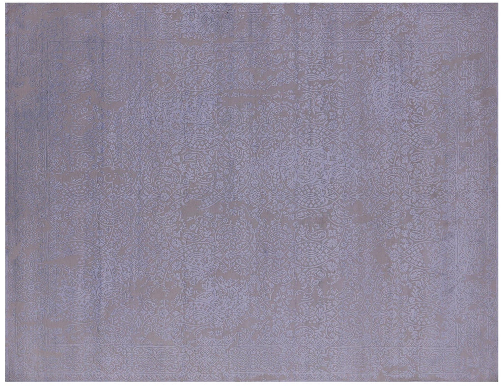 Wool & Silk Modern Hand-Knotted Rug - Manhattan Rugs