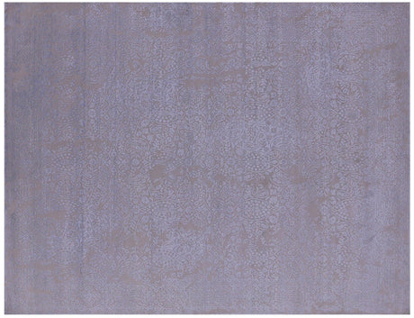 Wool & Silk Modern Hand-Knotted Rug - Manhattan Rugs