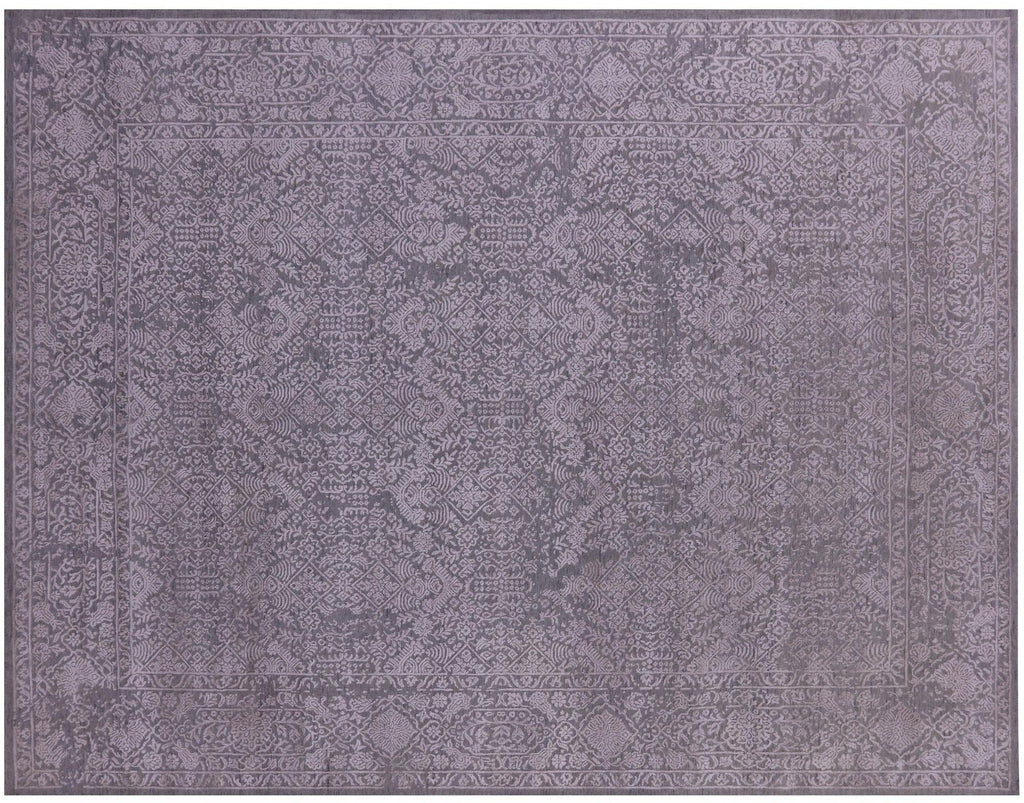 Wool & Silk Modern Hand Knotted Rug - Manhattan Rugs