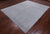 Grey 7' 11" X 9' 9" Wool & Silk Modern Hand Knotted Rug - Q21649