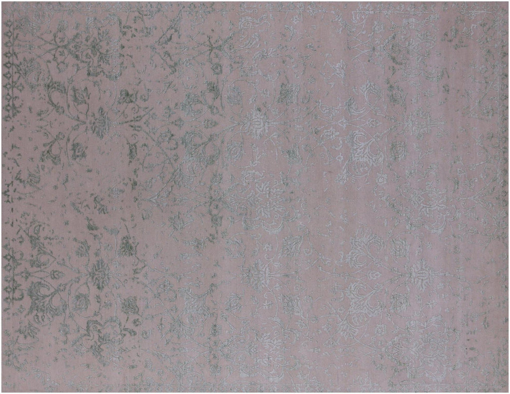 Wool & Silk Persian Tabriz Hand Knotted Rug - Manhattan Rugs