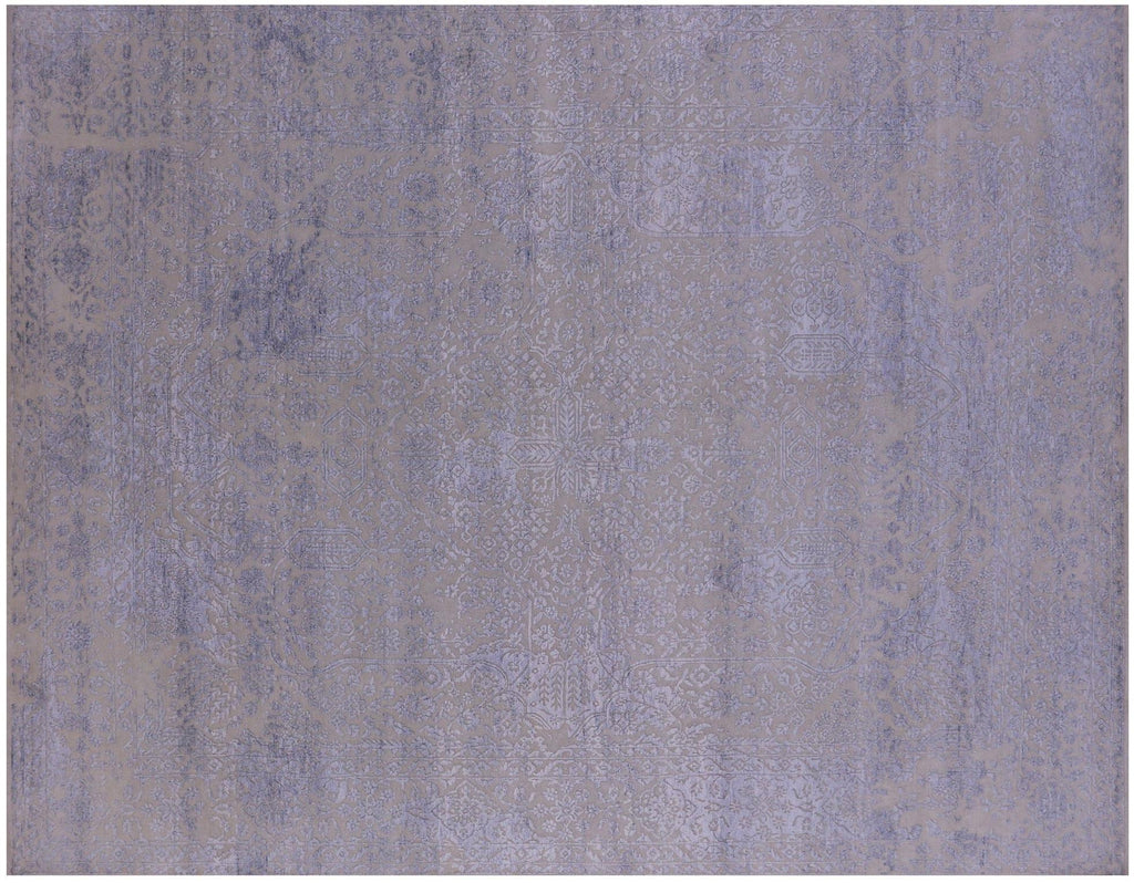 Modern Hand Knotted Wool & Silk Rug - Manhattan Rugs