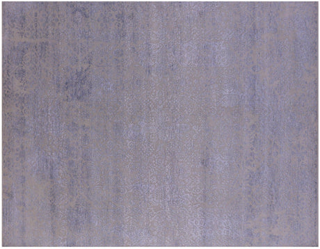 Modern Hand Knotted Wool & Silk Rug - Manhattan Rugs