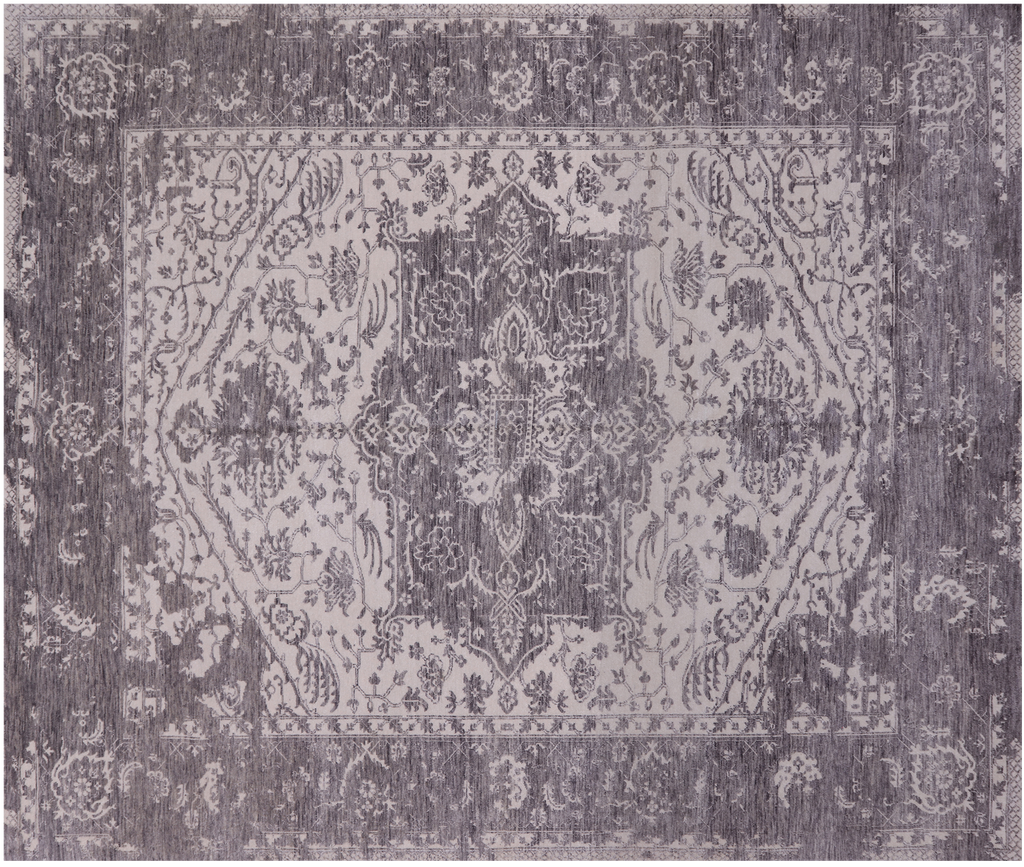 Ivory Heriz Serapi Hand-Knotted Wool Rug 7' 11" X 9' 7" - Q21661