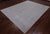 Grey 7' 10" X 9' 11" Modern Handmade Wool & Silk Rug - Q21666