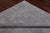 Grey 7' 10" X 9' 11" Modern Handmade Wool & Silk Rug - Q21666