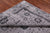 Grey 8' Square Wool & Silk Persian Tabriz Handmade Rug - Q21674