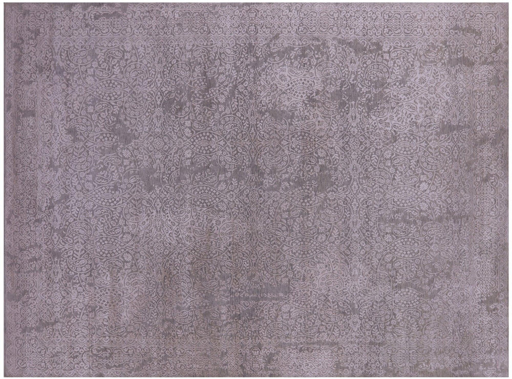 Wool & Silk Modern Hand Knotted Rug - Manhattan Rugs