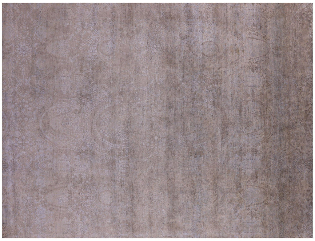 Wool & Silk Modern Hand Knotted Rug - Manhattan Rugs
