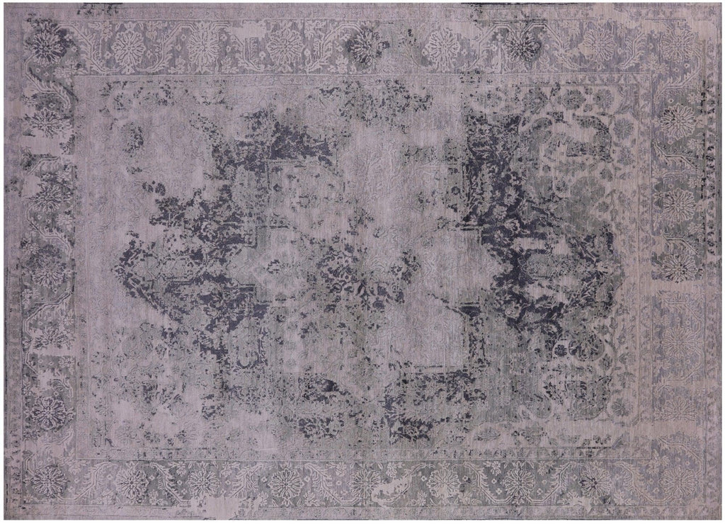 Handmade Persian Heriz Serapi Wool & Silk Rug - Manhattan Rugs