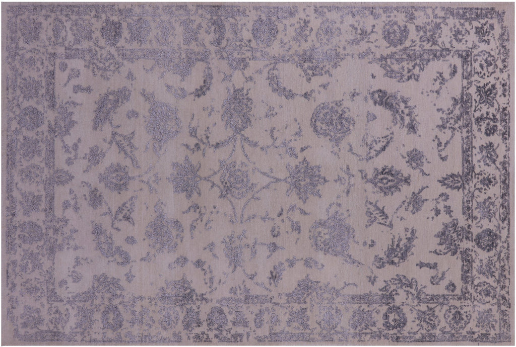 Wool & Silk Persian Tabriz Hand-Knotted Rug - Manhattan Rugs