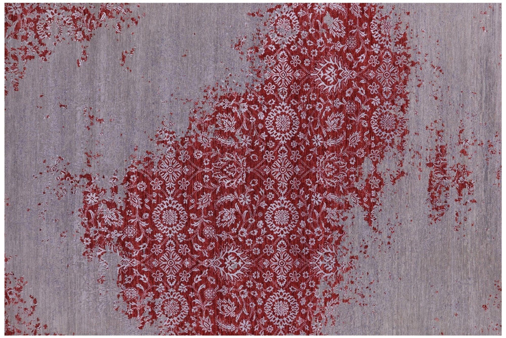 Hand Knotted Wool & Silk Modern Rug - Manhattan Rugs