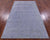 Grey 5' 0" X 8' 1" Modern Hand Knotted Wool & Silk Rug - Q21702