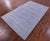 Grey 5' 0" X 8' 1" Modern Hand Knotted Wool & Silk Rug - Q21702