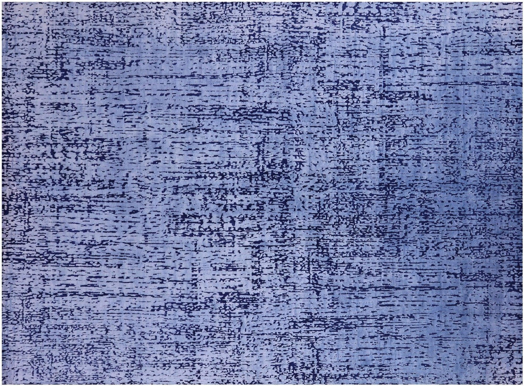Wool & Silk Abstract Handmade Rug - Manhattan Rugs