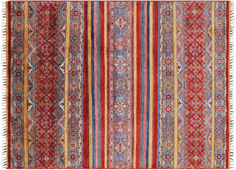 Super Kazak Hand Knotted Wool Khorjin Rug - Manhattan Rugs