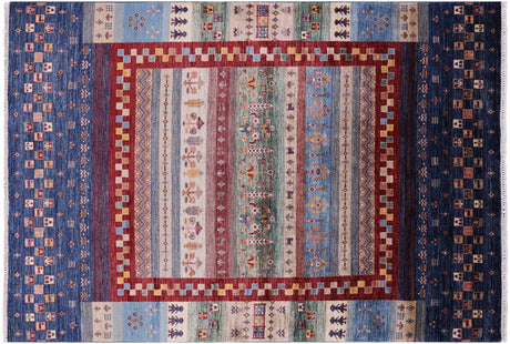 Tribal Persian Gabbeh Hand-Knotted Wool Rug - Manhattan Rugs