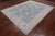 Blue 7' 11" X 9' 8" Turkish Oushak Washed Out Hand Knotted Rug - Q22005