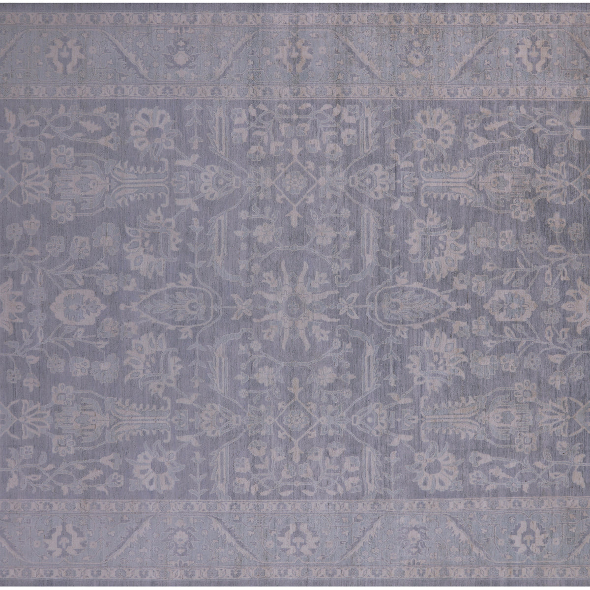 Handmade Turkish Oushak Washed Out Wool Rug 9' 0