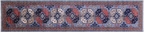Runner Super Turkmen Ersari Handmade Wool Rug - Manhattan Rugs