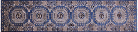 Runner Super Turkmen Ersari Hand Knotted Wool Rug - Manhattan Rugs