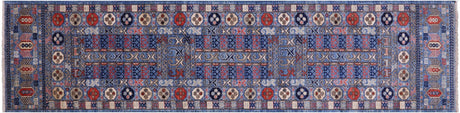 Runner Hand Knotted Fine Turkmen Ersari Rug - Manhattan Rugs