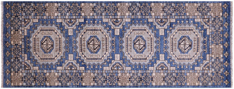 Handmade Super Turkmen Ersari Wool Runner Rug - Manhattan Rugs