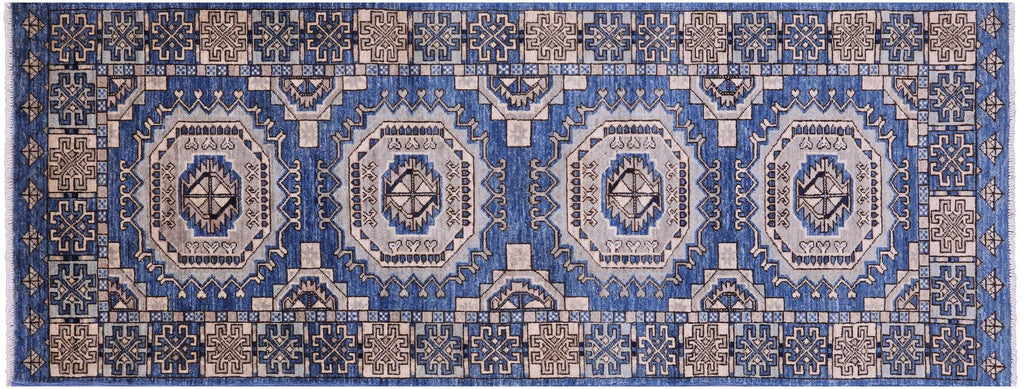 Handmade Super Turkmen Ersari Wool Runner Rug - Manhattan Rugs