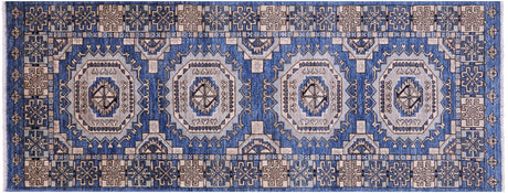 Handmade Super Turkmen Ersari Wool Runner Rug - Manhattan Rugs