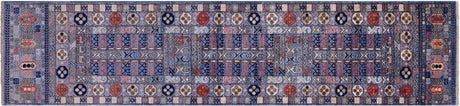 Runner Fine Turkmen Ersari Hand Knotted Wool Rug - Manhattan Rugs