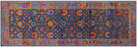 Handmade Persian Tabriz Wool & Silk Runner Rug - Manhattan Rugs