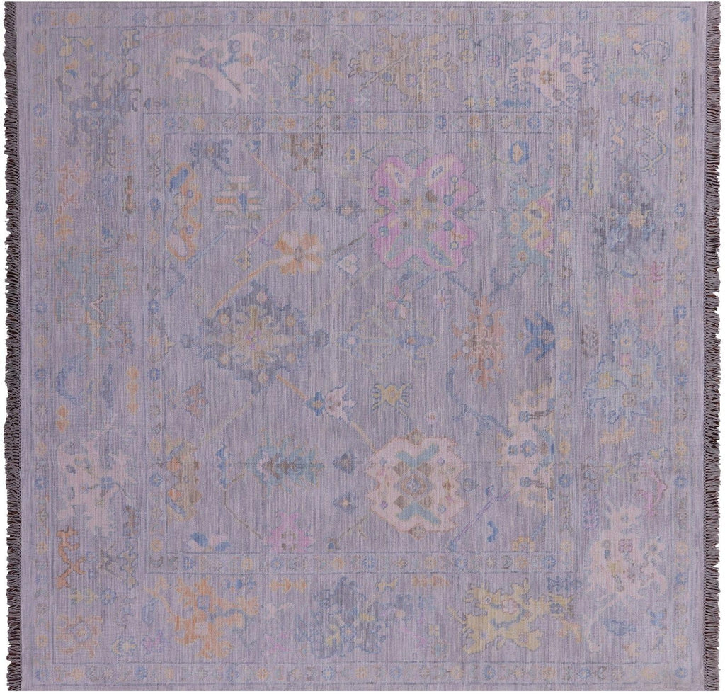 Square Turkish Oushak Hand Knotted Wool Rug - Manhattan Rugs