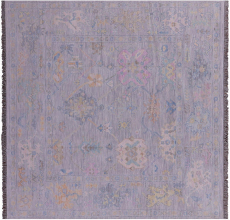 Square Turkish Oushak Hand Knotted Wool Rug - Manhattan Rugs