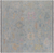 SUPER SALE Silver 8' Square Turkish Angora Oushak Hand Knotted Wool Rug - Q22148
