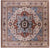Ivory Square Hand Knotted Persian Heriz Serapi Wool Rug - Manhattan Rugs