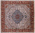 Ivory Square Handmade Persian Heriz Serapi Wool Rug - Manhattan Rugs