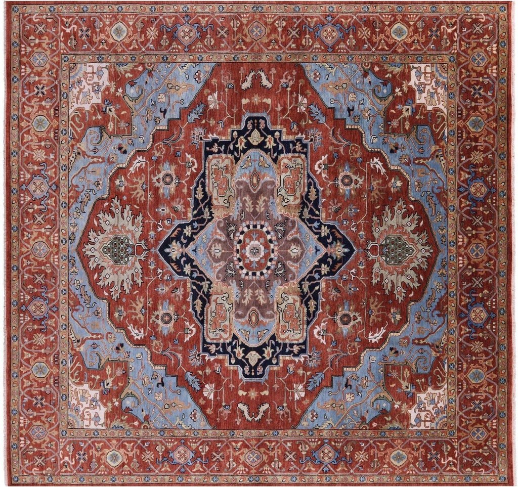 Square Heriz Serapi Handmade Wool Rug - Manhattan Rugs